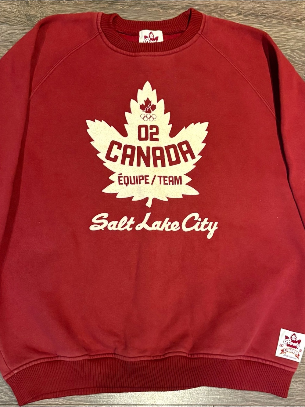 Vintage Roots Team Canada 2002 Olympic Sweatshirt XL Salt Lake City